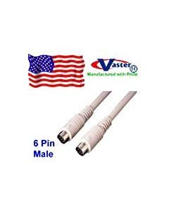 Vaster PS/2 Cable, PS/2 Keyboard & Mouse Interface Cable (Male/Male) 3 M / 10 Ft