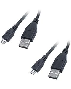 C&E 2 Pack, 10 Feet Micro USB 2.0 Cable, Black, Type A Male/Micro-B Male, CNE462627