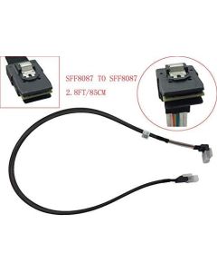 (2.3FT 90 Degree Front Angle) Mini SAS SFF-8087 to Mini SAS SFF-8087 Cable for