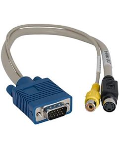 Cable Leader VGA Male to S-Video Female and RCA Female Cable (1 Foot (1 Pack))