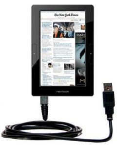 Hot Sync and Charge Straight USB cable for the Nextbook Next2 Tablet  Charge and Data Sync with the same cable. Built with Gomadic TipExchange Technology