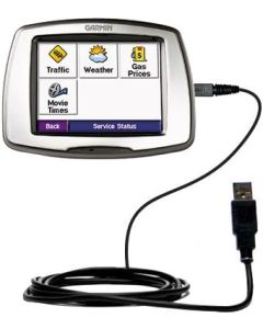 Gomadic Hot Sync and Charge Straight USB Cable for The Garmin StreetPilot C580  Charge and Data Sync with The Same Cable. Built TipExchange Technology