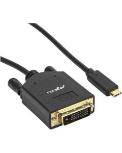 Rocstor Y10C205-B1 DVI-D/USB Video Cable - DVI-D/USB for Video Device - 6 ft. - Type C Male USB - DVI-D (Dual-Link) Male Digital Video Dual Link 2560X1600 SNGL 1920X1200, Black