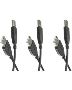 C&E 3 pack, 3 Feet USB 2.0 Type A Male to Type A Male Cable, Black, CNE462733