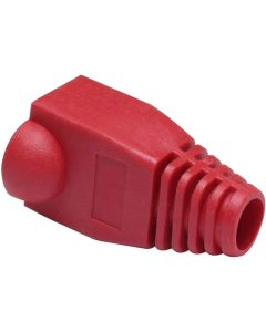 AKOAK 100 Pack Red RJ-45 Connectors RJ45 Cat6 Cat5E Plugs Ethernet Network Cable Strain Relief Boots RJ45 Plugs Socket Boot Caps