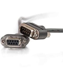 C2G 52156 Serial RS232 DB9 Cable with Low Profile Connectors M/F, in-Wall CMG-Rated, Black (3 Feet, 0.91 Meters)