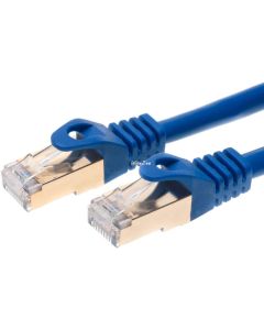 CAT7 Cable Ethernet Premium S/FTP Patch Cord RJ45 Fast Speed 600Mhz LAN Wire (75FT, Blue)