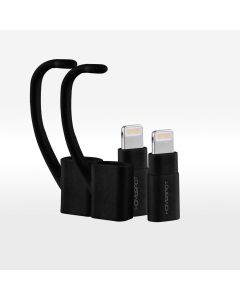 HomeSpot 8 pin to Micro USB Adapter, Female to Micro USB Male Connectors Adapters Converters Charge & Sync (2 Pack Black)
