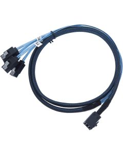 EDIMS Internal HD Mini SAS SFF-8643 to 4 SATA Forward Breakout Cable Used for Raid Card SFF-8643 Controller,3.3FT