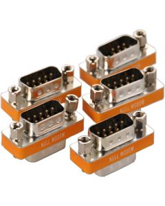 KINGDEE INC DB9 Null Modem Adapter Male to Male 5 Pack