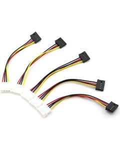 ZRM&E 5PCS SATA 15-Pin Power Adapter Line IDE 4P Male to SATA 15 Pin Female Power Extension Cable IDE to SATA Connector