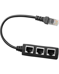 RJ45 Ethernet Splitter Cable, RJ45 1 Male to 3 x Female LAN Ethernet Splitter Adapter/Network Cable Suitable Super Cat5, Cat5e, Cat6, Cat7 LAN Ethernet Socket Connector Adapter