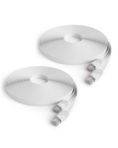 Amcrest CAT6E 4K-Rated Video POE Ethernet Cable 100ft Internet High Speed Network Cable for PoE Security IP Cameras, Smart TV, PS4, Xbox One, Router, Laptop, Computer, Home (2PACK-CAT6ECABLE100)