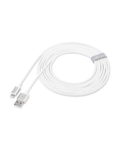 Moshi USB-A to Lightning Cable 10ft/3m [MFi-Certified], iPhone Charger for Car, for iPhone 12 Pro/12 Pro Max/12 mini/11/11 Pro Max/11 Pro/XR/XS Max, iPad/AirPods, Cable Manager Included, White