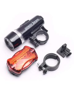 DEVMO Waterproof 5 LED Lamp Bike Bicycle Front Head Light + Rear Safety Flashlight Taillight Rear Cycle Lighting Mount Super Bright