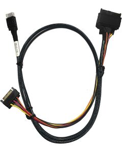 DiLiVing OCuLink 4X to NVMe U.2 SSD,SFF-8611 to SFF-8639 Cable with Power 100cm