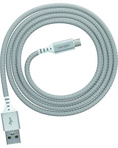 Ventev chargesync Alloy Cable, Micro USB, 4ft, Silver